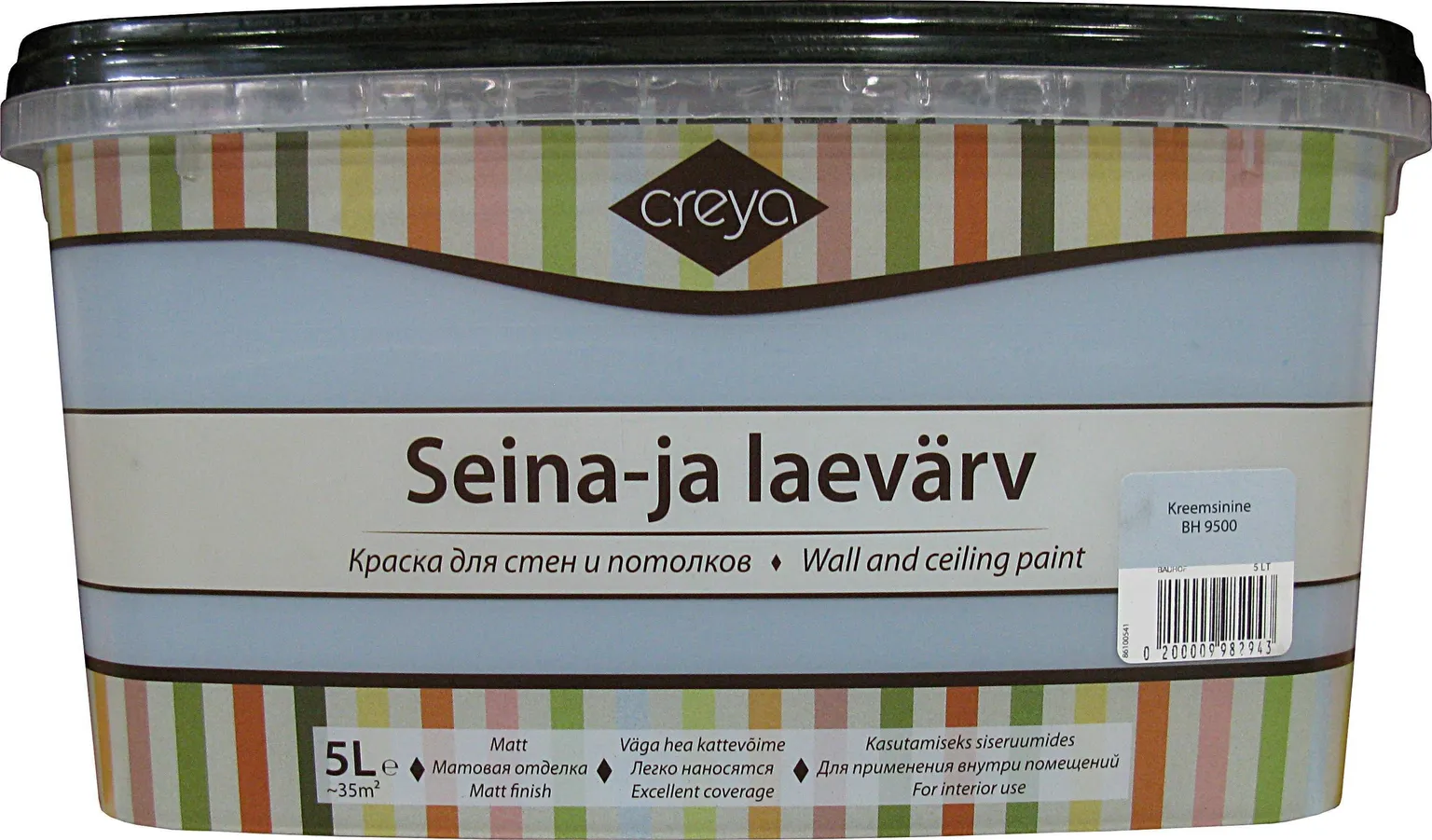 SEINA- JA LAEVÄRV CREYA 5L KREEMSININE (BH 9500) MATT