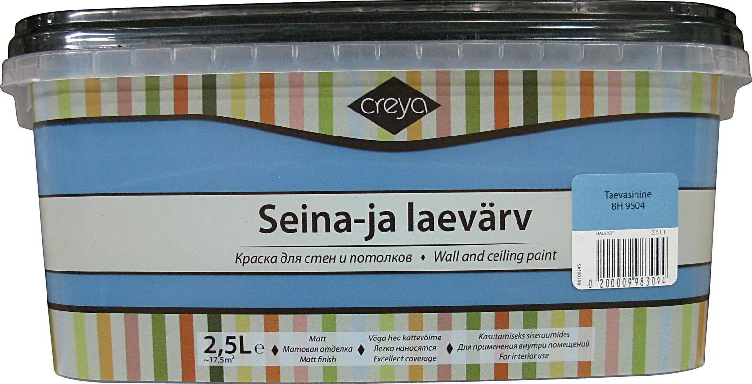 SEINA- JA LAEVÄRV CREYA 2,5L TAEVASININE (BH 9504) MATT