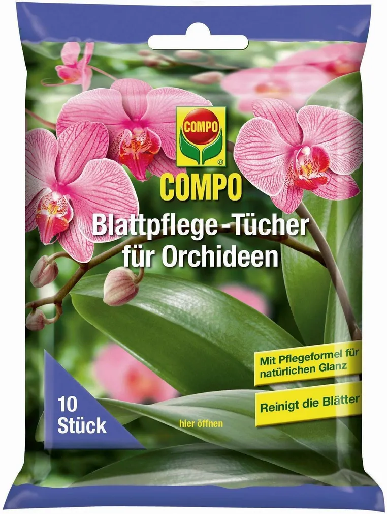 SALVRÄTIKUD ORHIDEEDE LEHTEDE PUHASTAMISEKS COMPO 