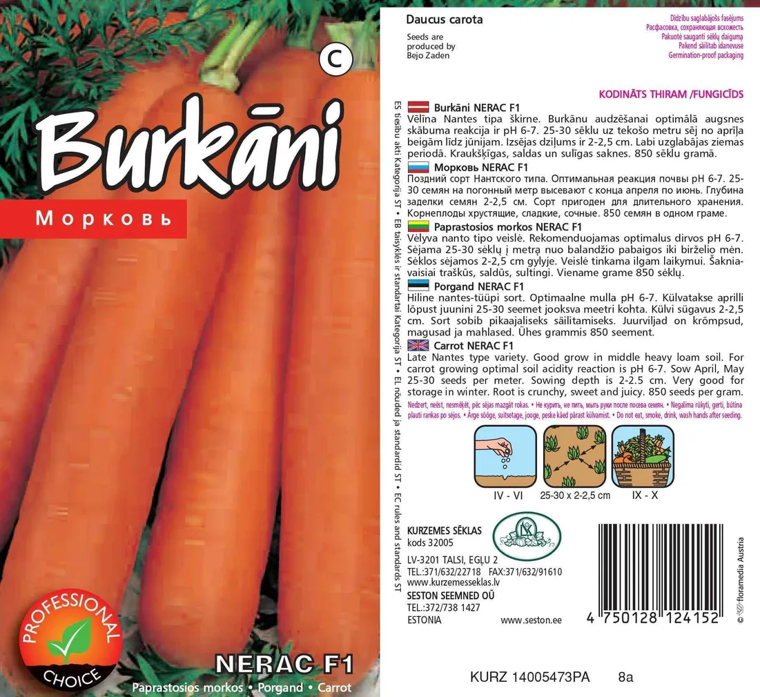 SEEMNED KURZEMES SEKLAS PORGAND NERAC F1 1 G