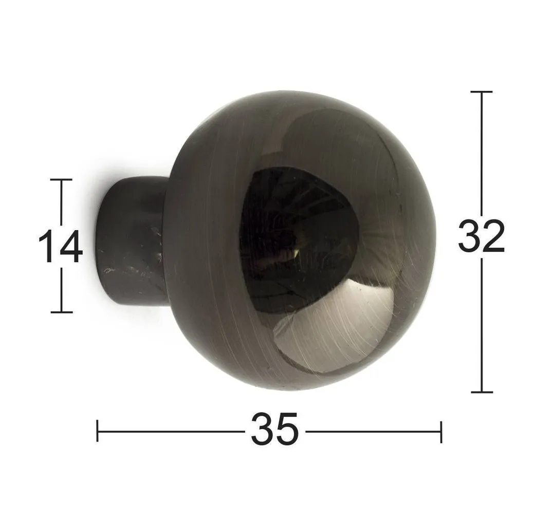 MÖÖBLINUPP SIMON 32MM MUST 1TK