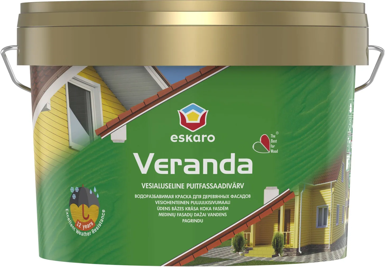 PUITFASSAADIVÄRV ESKARO VERANDA 2,75L PRUUN POOLMATT