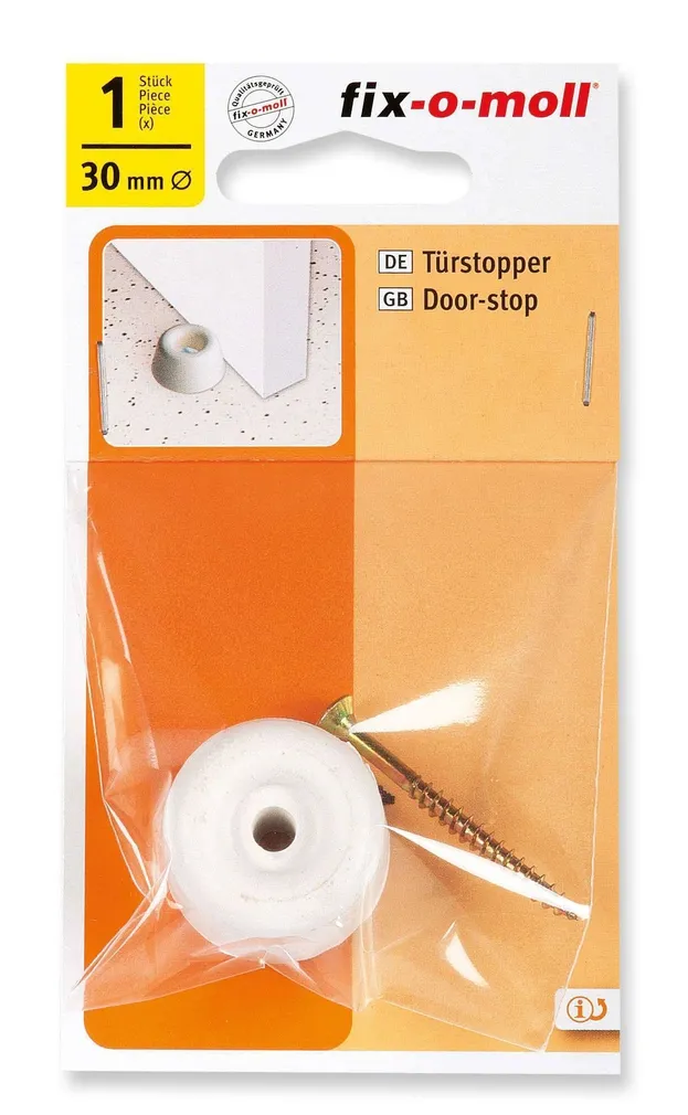 UKSESTOPPER KRUVIGA VALGE 1TK 30MM Ø