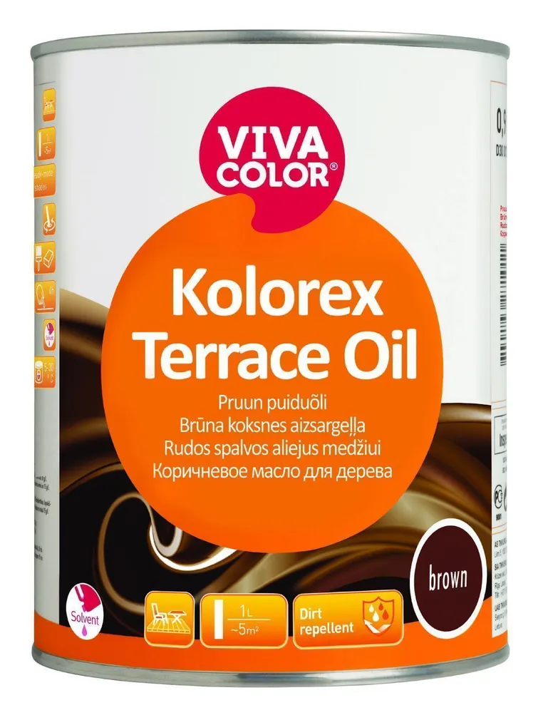 PUIDUÕLI KOLOREX TERRACE OIL 0,9L PRUUN