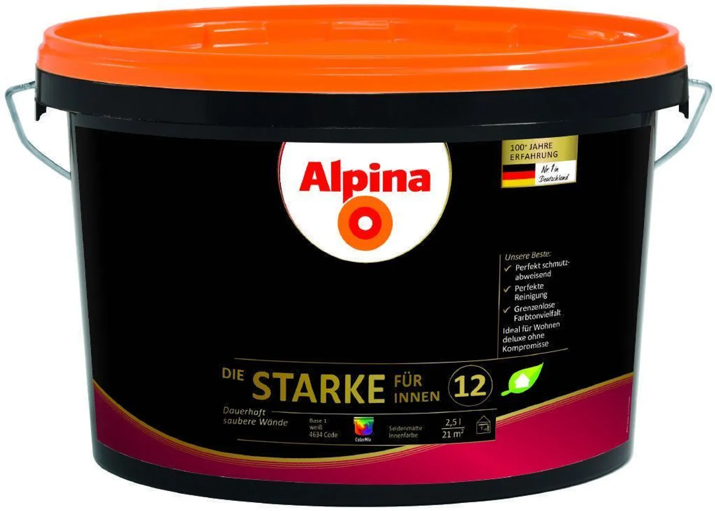 SEINAVÄRV ALPINA DIE STARKE FÜR INNEN 2,5L VALGE SIIDJASMATT