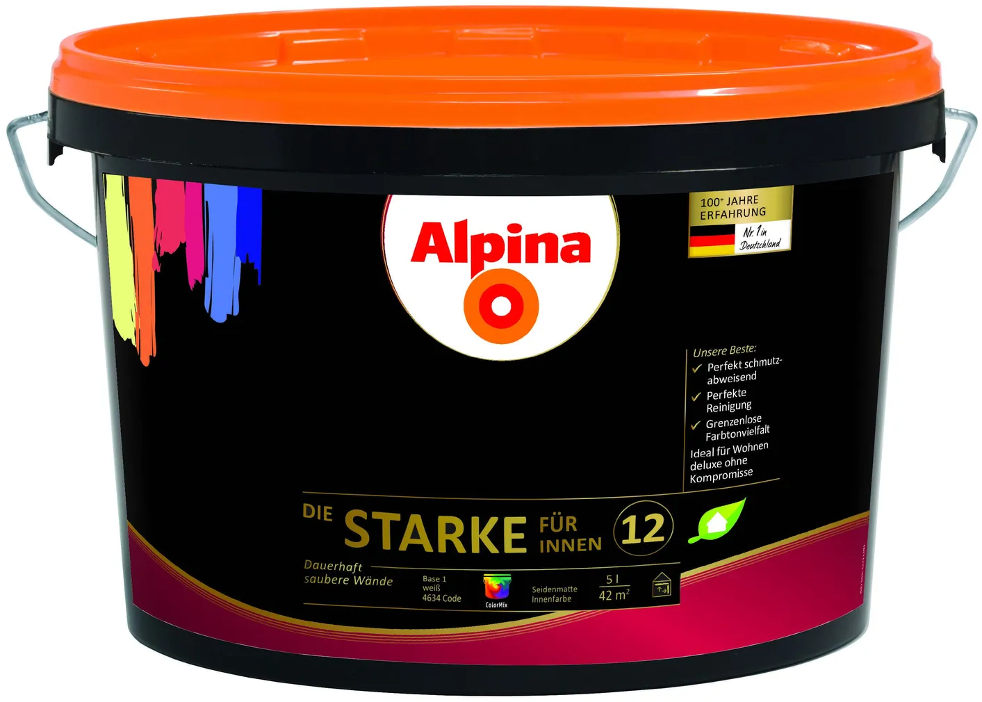 SEINAVÄRV ALPINA DIE STARKE FÜR INNEN 5L VALGE SIIDJASMATT