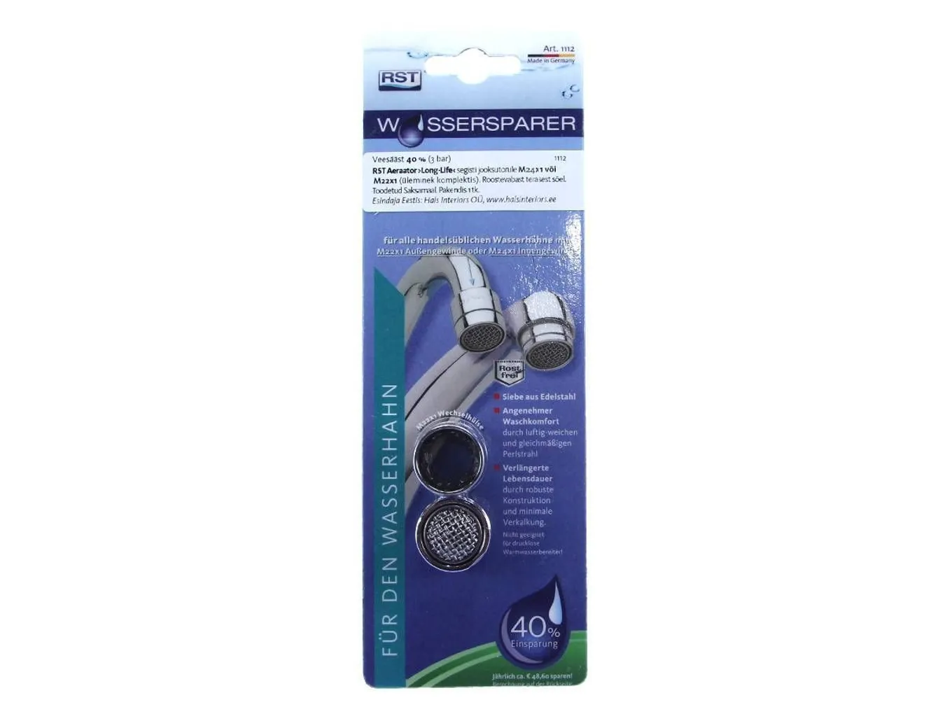 AERAATOR UNIVERSAALNE M22/M24 8L/MIN 3 BAR ECO