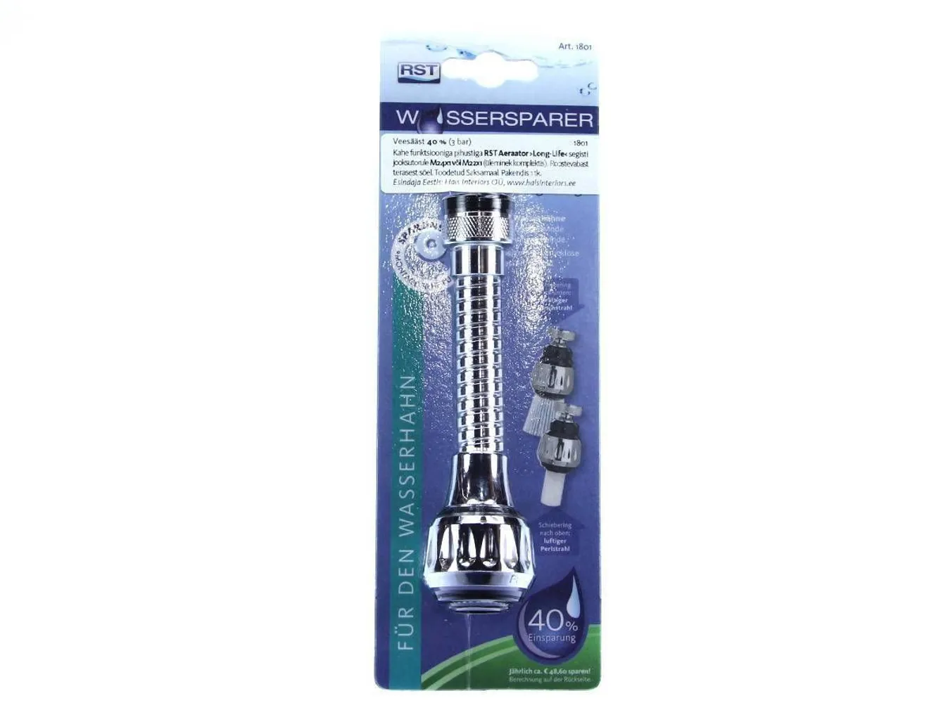 AERAATOR VOOLIKU JA PIHUSTIGA 2 FUNKTS. 8L/MIN 3 BAR ECO