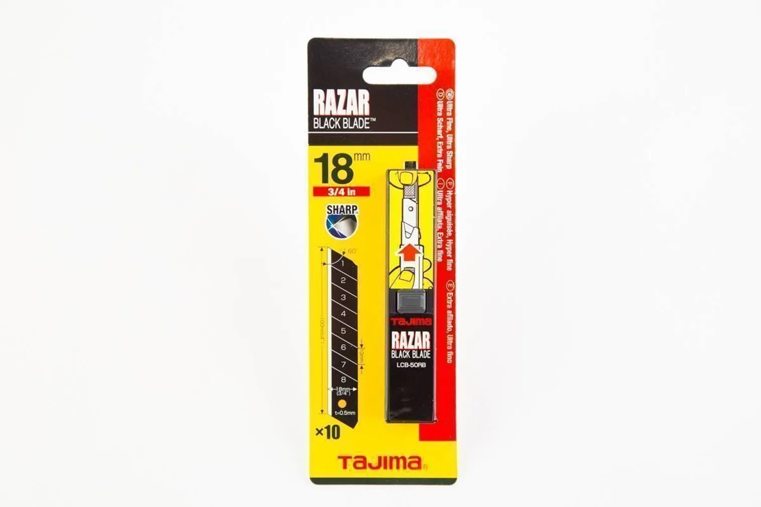 NOATERAD MURTAVAD RAZAR BLACK 18MM 10TK/PAKK