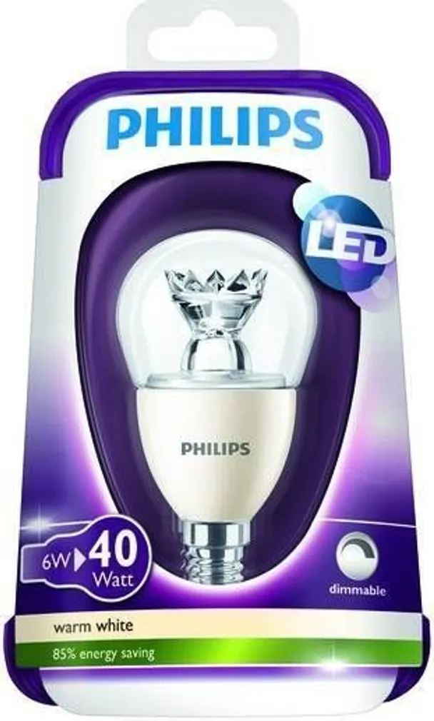 LEDLAMP 6 - 40W E14 WW 230V P48 CL DIM