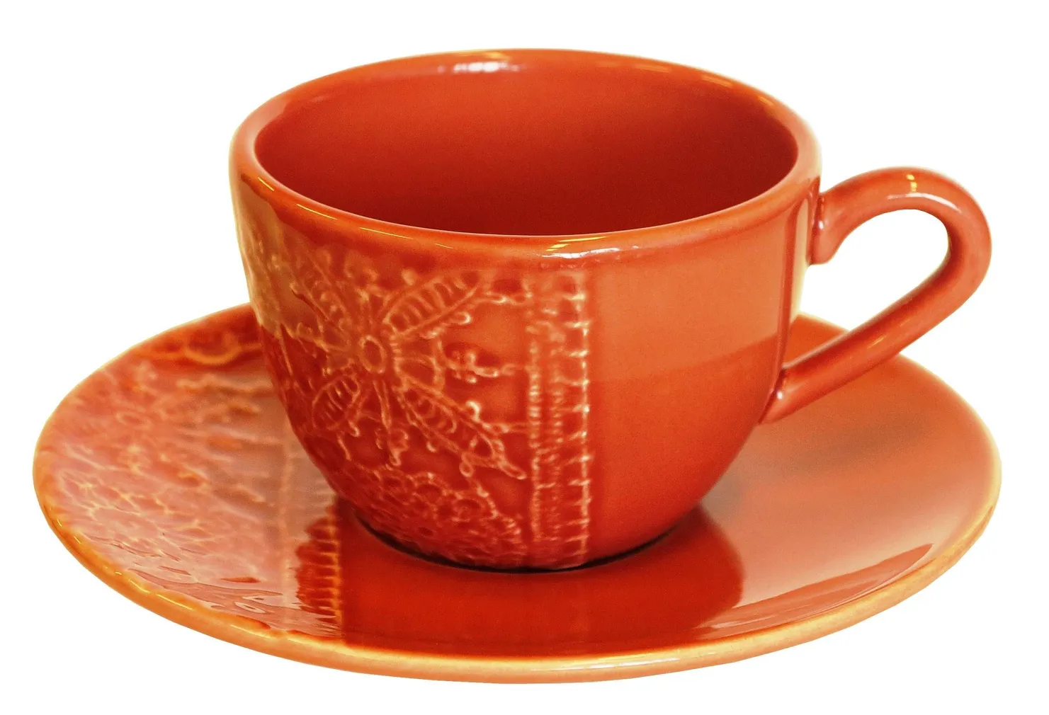 TASS ALUSTASSIGA HEEGELPITS 250ML ORANŽ KERAAMIKA