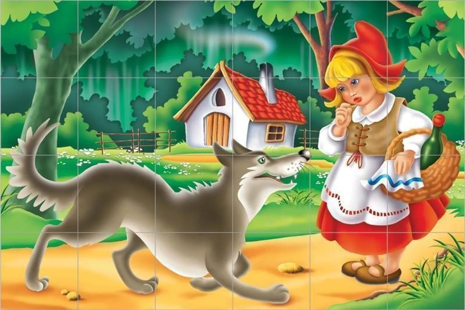 MÄNGUASI KLOTSIPUZZLE 24 KLOTSIGA 6 ERINEVAT PILTI