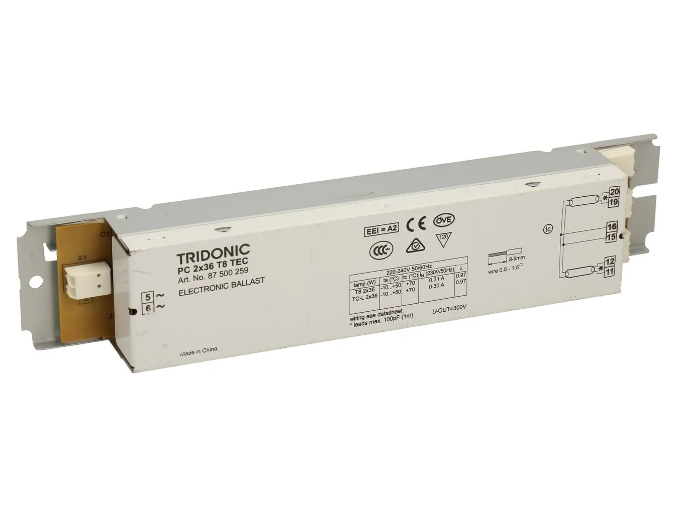 ELEKTROONILINE BALLAST 2X36W TRIDONIC TEC