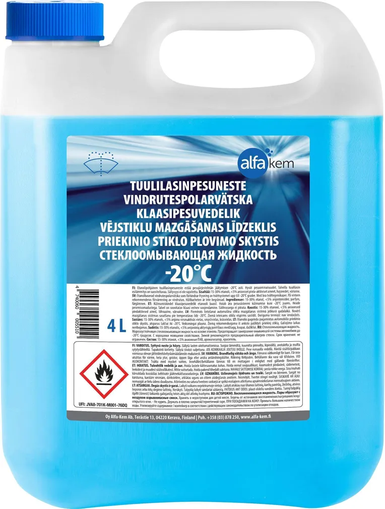 KLAASIPESUVEDELIK ALFA KEM -20 ETANOOL 4L
