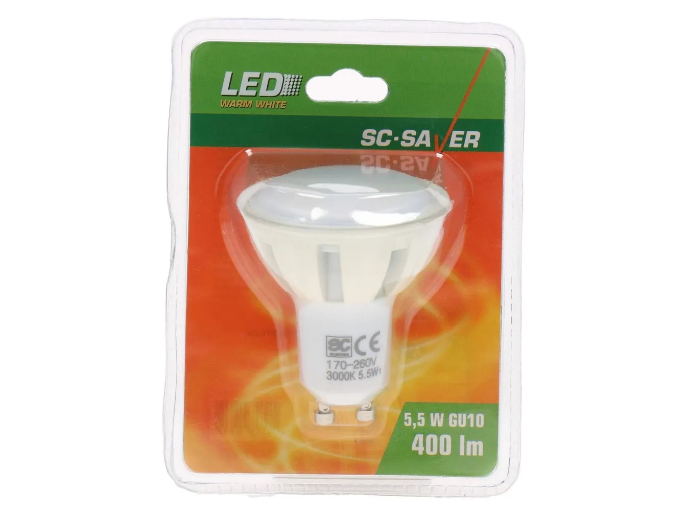 LEDLAMP GU-10 5,5W GU10 400LM SCSAVER