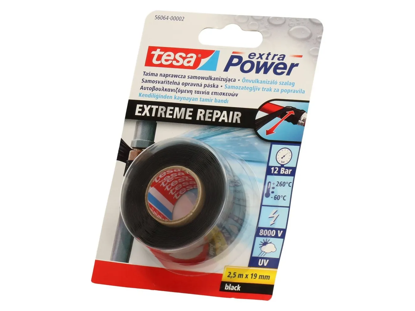 TEIP ISEVULKANISEERUV MUST 2,5MX19MM   