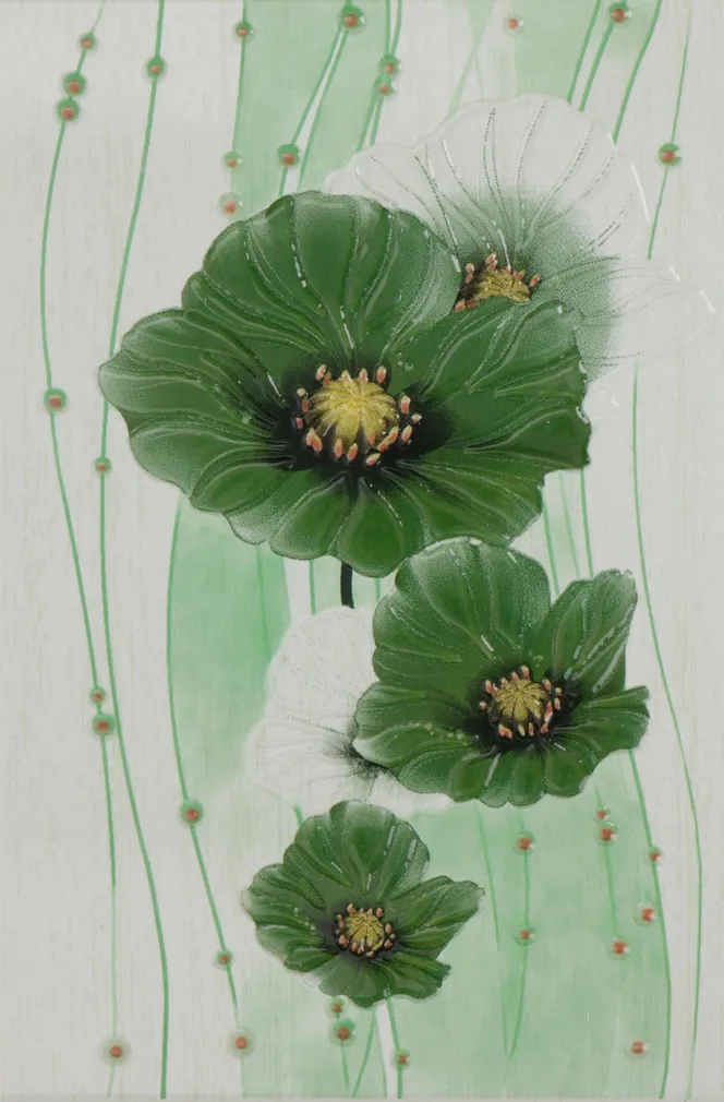 KERAAMILINE DEKOORPLAAT GOLDEN TILE MARGARITA GREEN 20X30CM