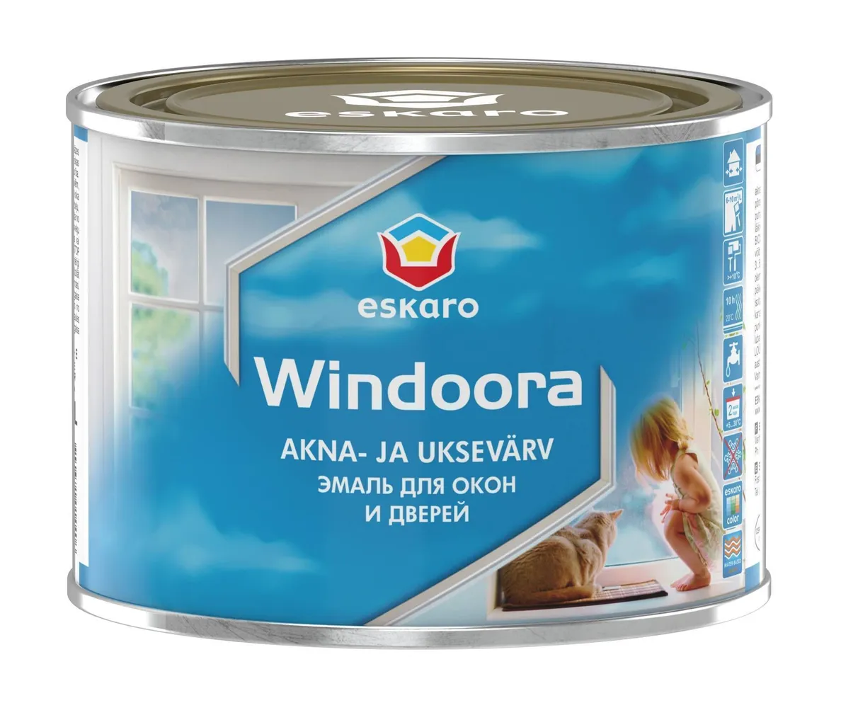 AKNAVÄRV ESKARO WINDOORA 0,45L VALGE POOLLÄIKIV