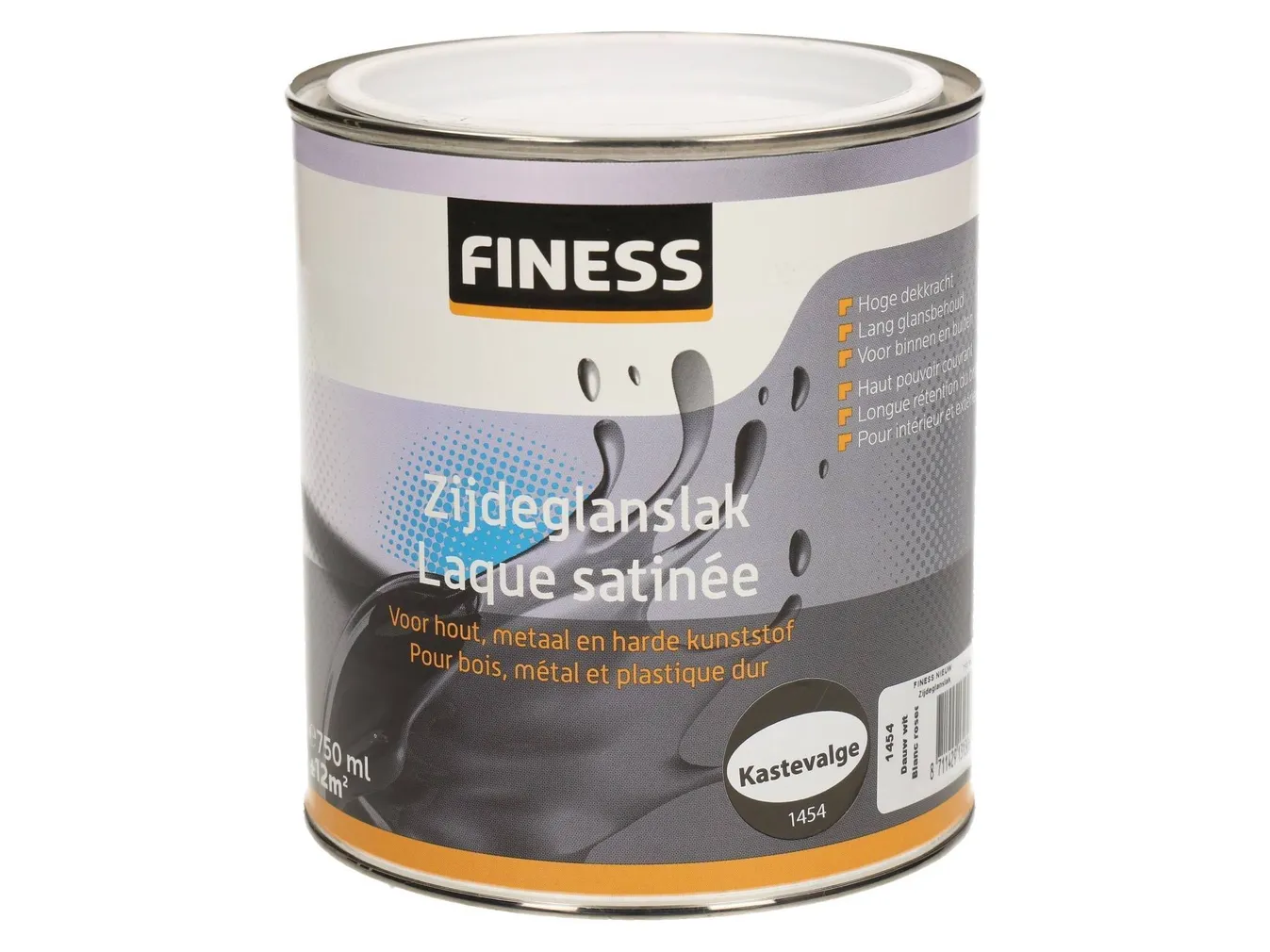 UNIVERSAALVÄRV FINESS 0,75L KASTEVALGE (1454) SIIDJASMATT