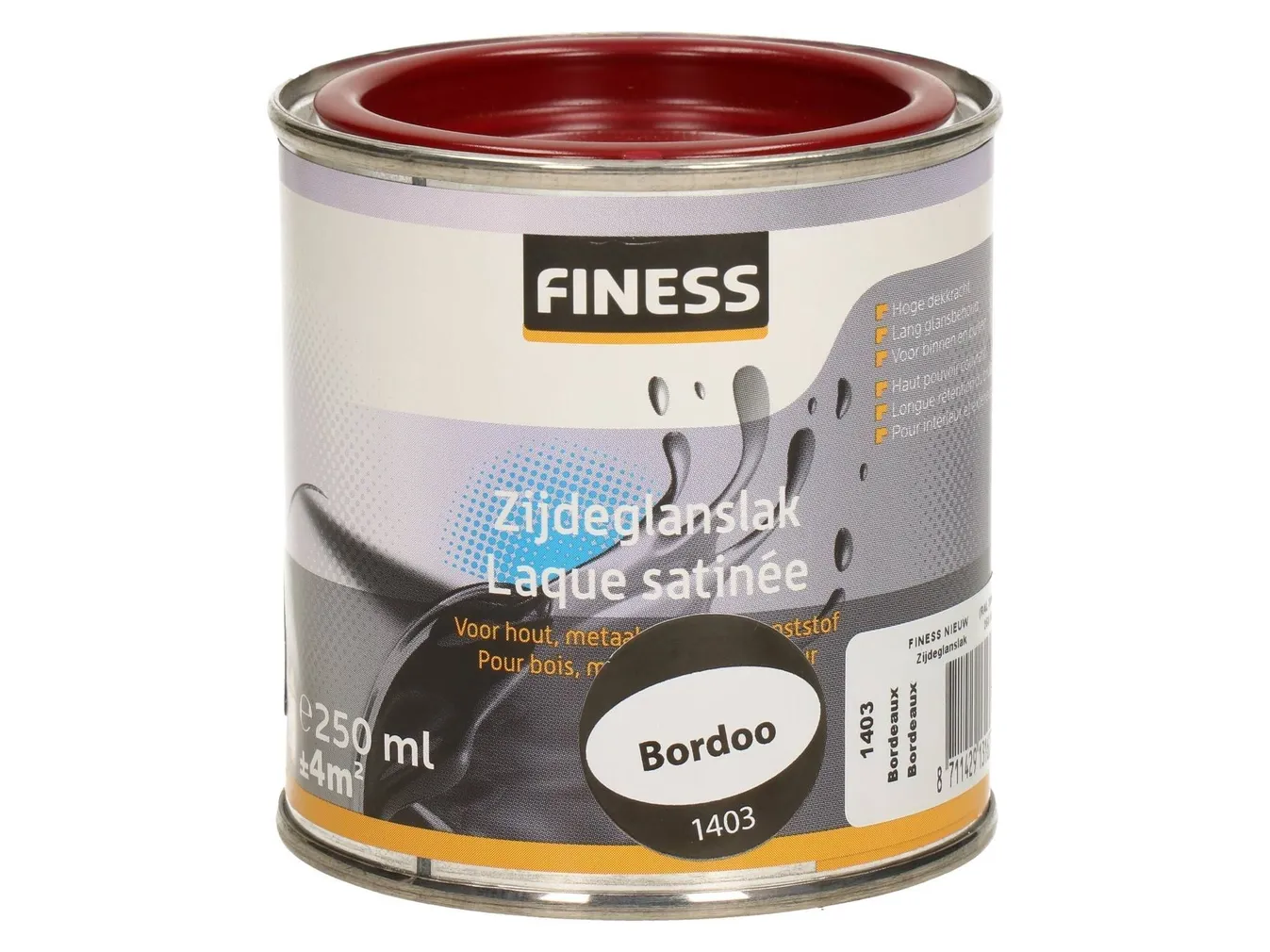 UNIVERSAALVÄRV FINESS 0,25L BORDOO (1403) SIIDJASMATT