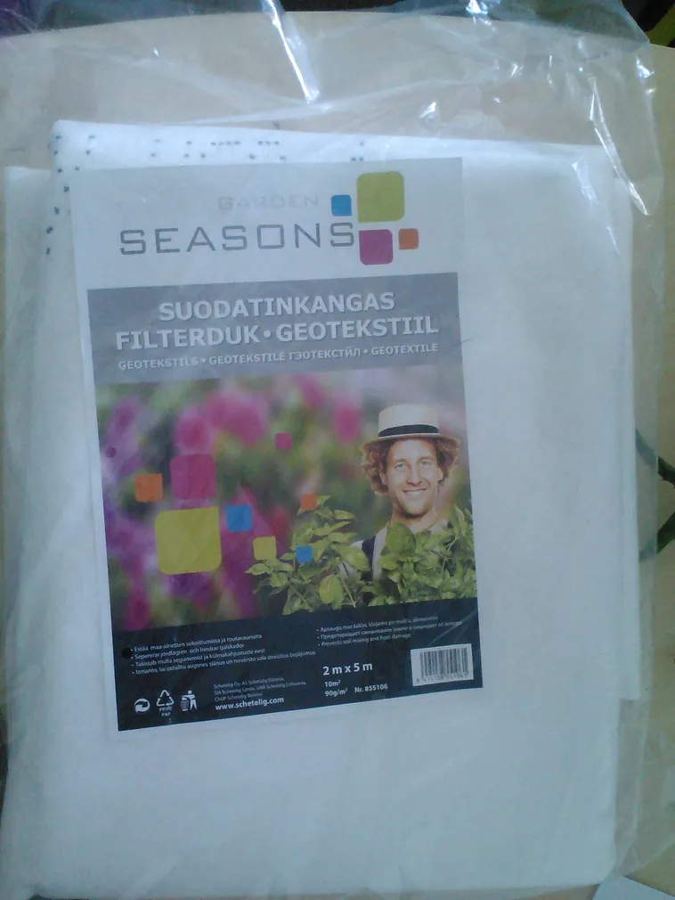 GEOTEKSTIIL/FILTERKANGAS GARDEN SEASONS 2X5M 10M² 90G/M²