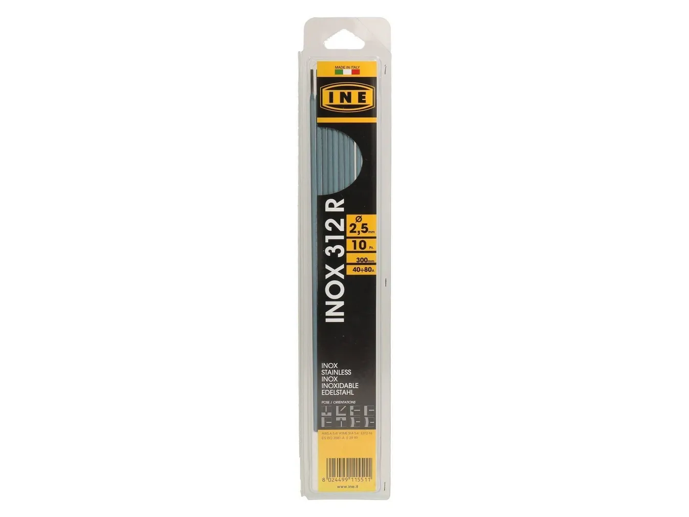 ELEKTROOD INE INOX312 ROOSTEV. 2,5X350MM 10TK