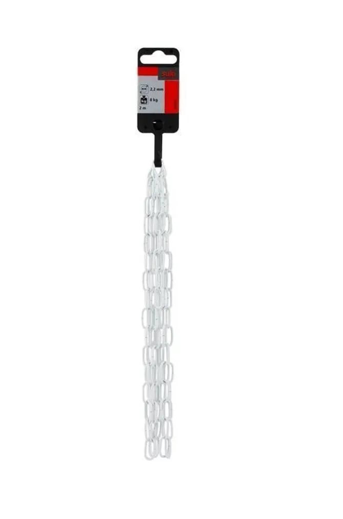 DEKORATIIVKETT, NIKKEL/VALGE, 2,2X10,4X16,0MM, 2M