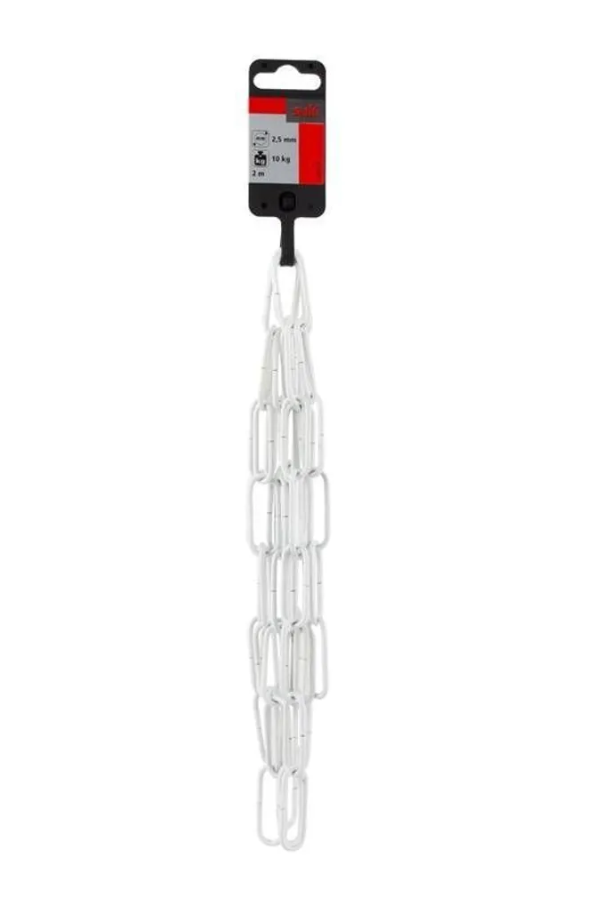 DEKORATIIVKETT, NIKKEL/VALGE, 2,8X16,0X34,0MM, 2M
