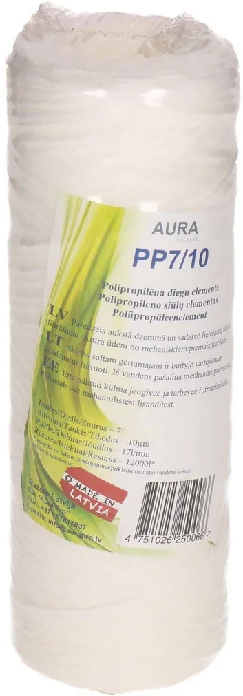 FILTRIELEMENT 7" PP-NÖÖR 10 MIKROMEETRIT