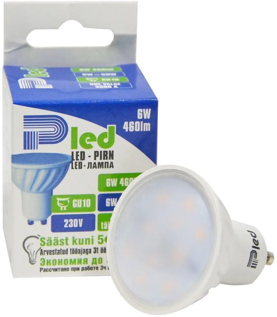 LEDLAMP 6W 460LM PAR16 GU10 PLED