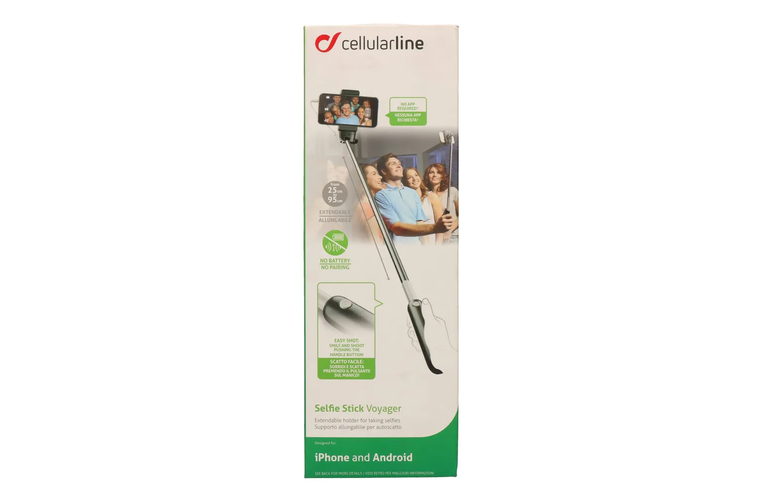 SELFISTICK CELLULARLINE MUSTA VÄRVI