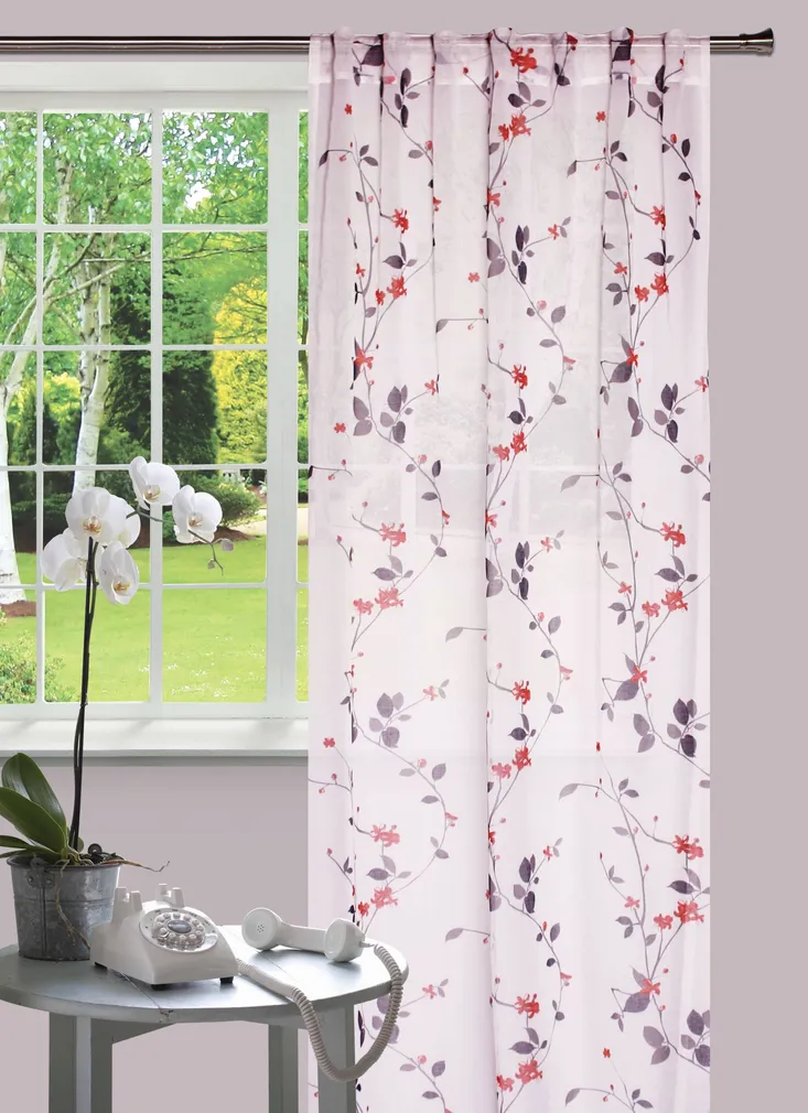 KARDIN SPLENDID BLOSSOM PEIDETUD AASADEGA 140X270CM PUNANE 