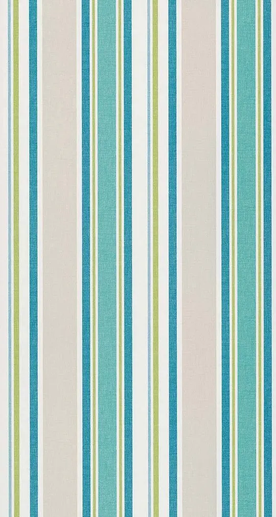 TAPEET STRIPE CREAM/TURQUOISE 10,05X0,53M