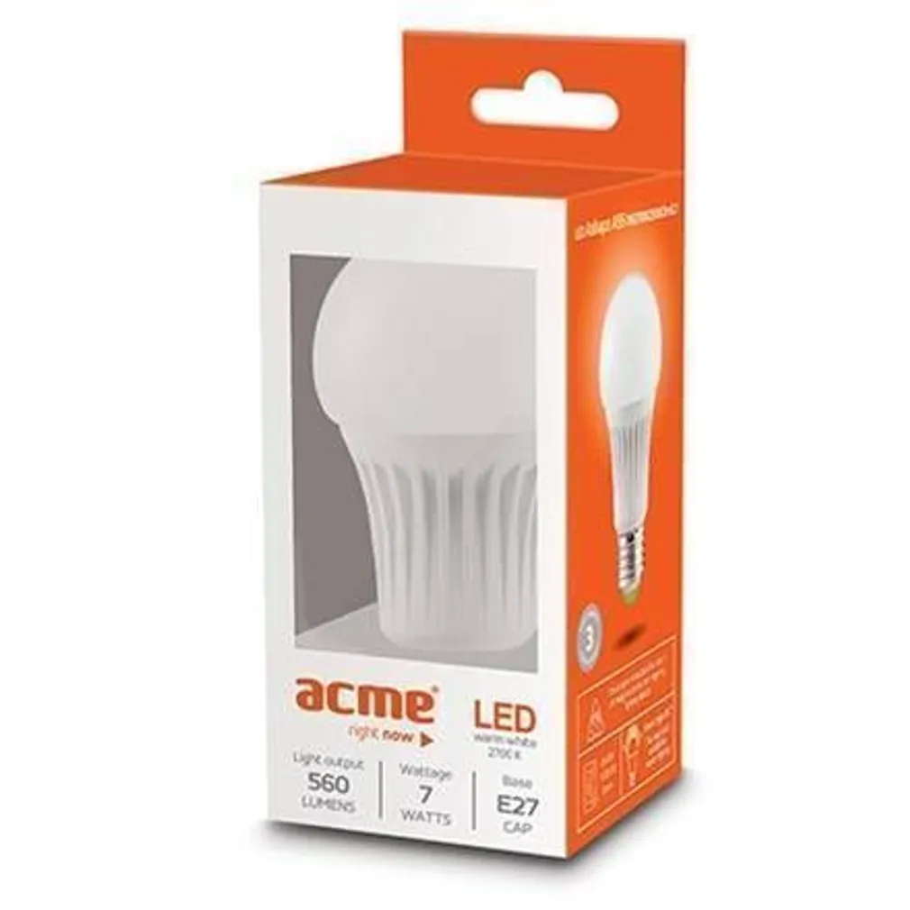 LEDLAMP 7W E27 A55 ASHAPE 2700K 560LM ACME