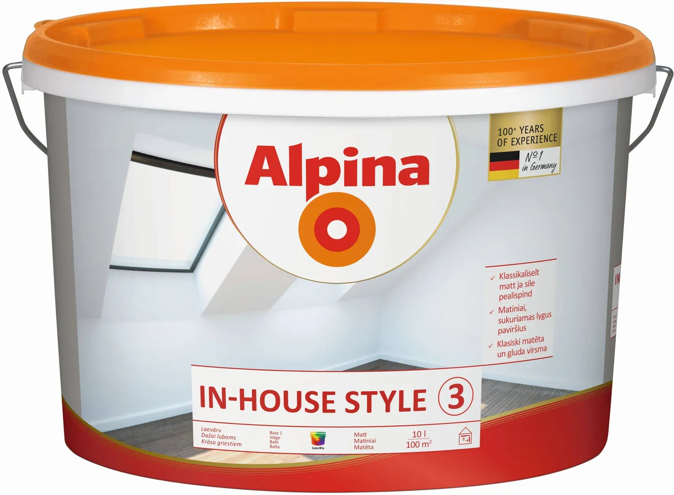 LAEVÄRV ALPINA IN-HOUSE STYLE 3 10L VALGE (B1) MATT