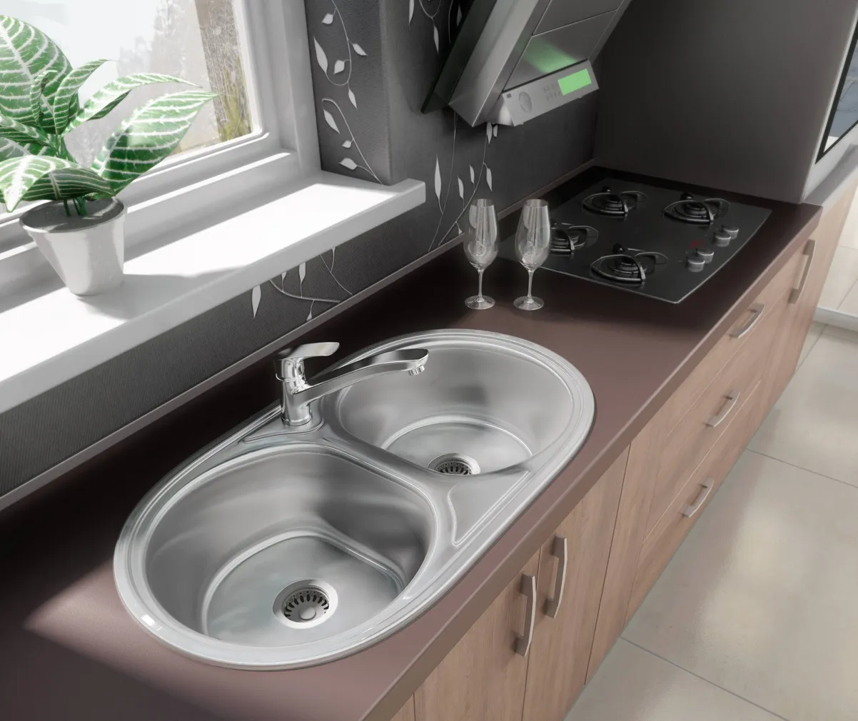 VALAMU ROOSTEVABA DUET 2-NE 785X435X140MM SATIN