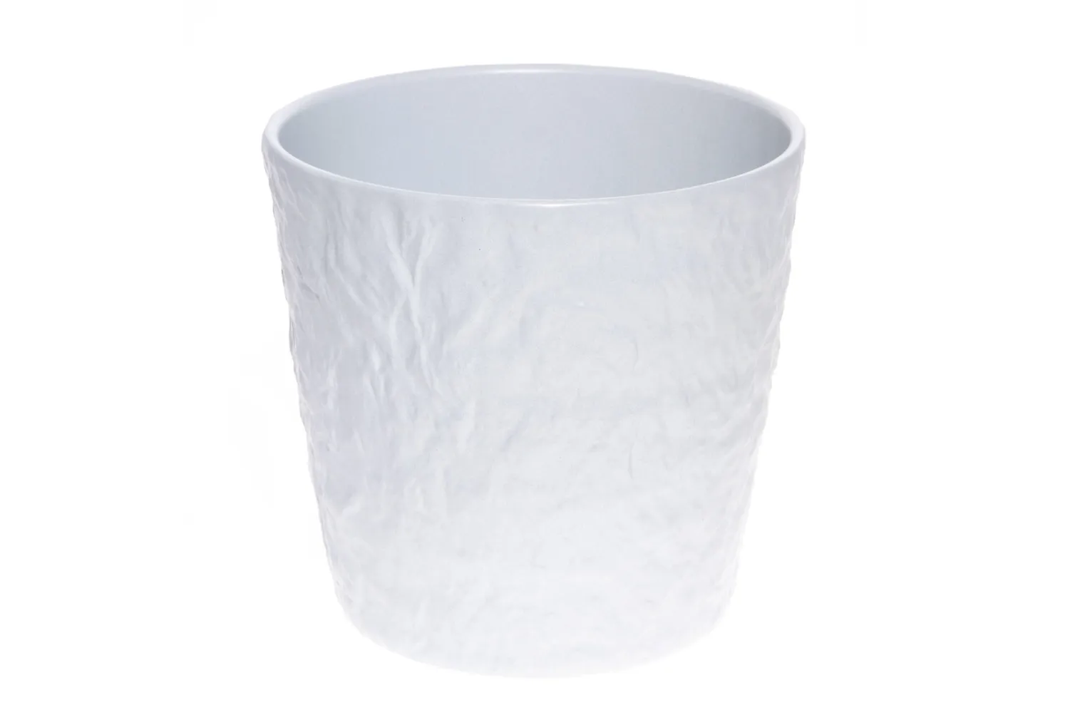LILLEPOTIÜMBRIS MAYEN 25CM VALGE STRUKTUUR