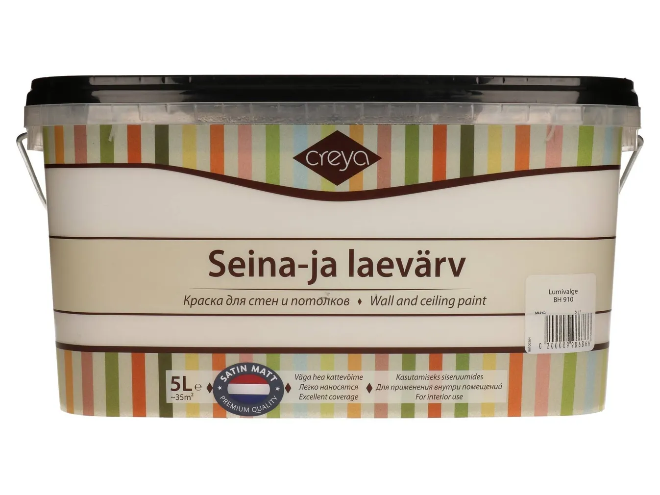SEINA- JA LAEVÄRV CREYA 5L LUMIVALGE (BH 910) SIIDMATT