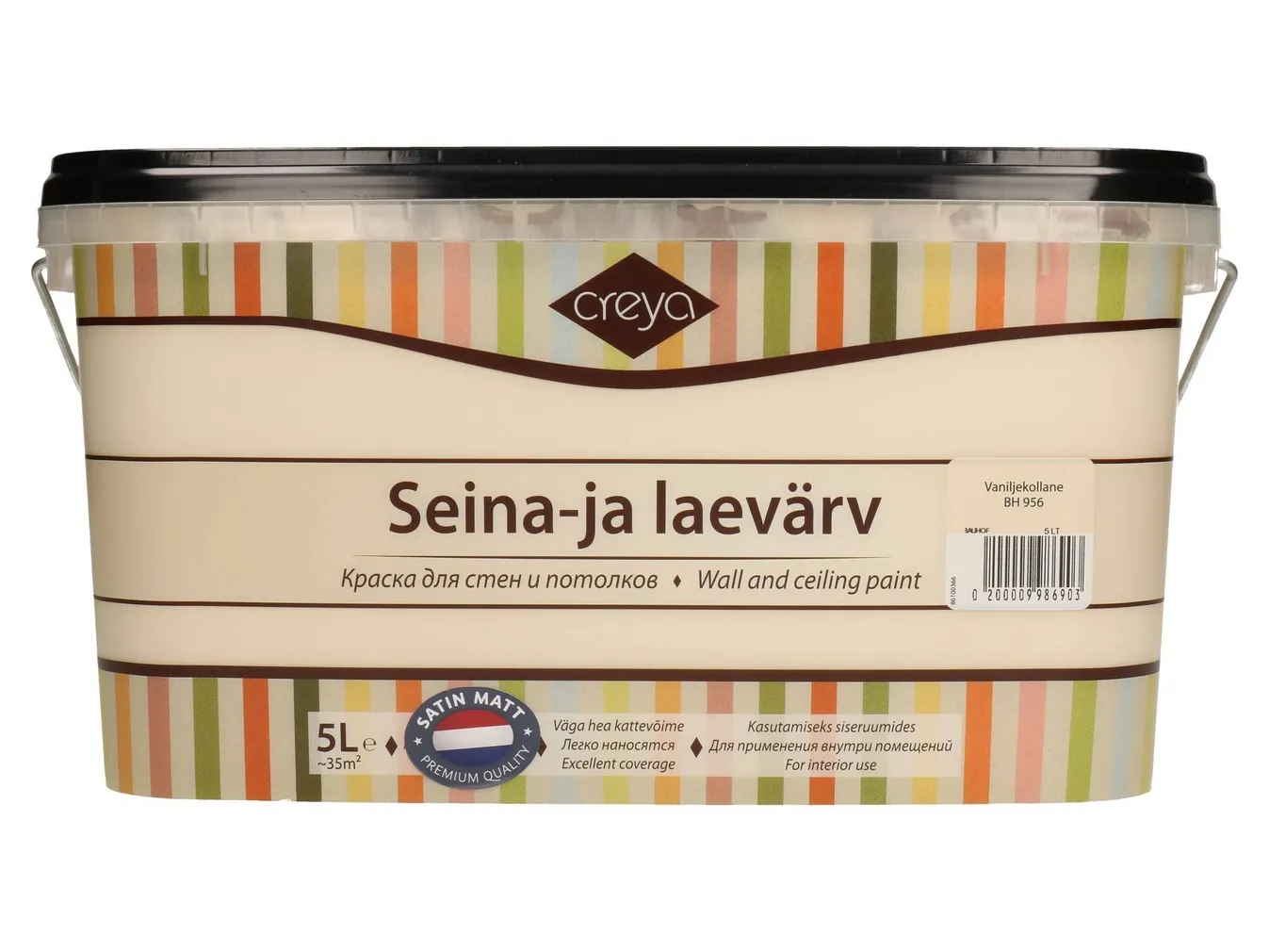SEINA- JA LAEVÄRV CREYA 5L VANILJEKOLLANE (BH 956) SIIDMATT