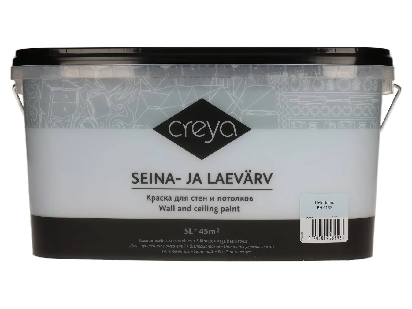 SEINA- JA LAEVÄRV CREYA 5L HELESININE (BH 9137) SIIDMATT