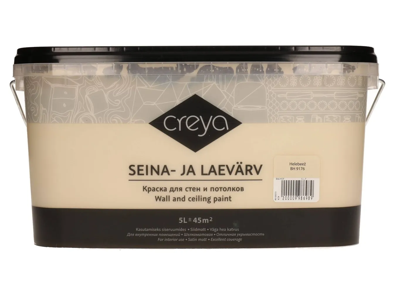 SEINA- JA LAEVÄRV CREYA 5L HELEBEEŽ (BH 9176) SIIDMATT