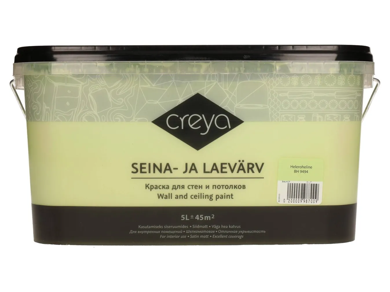 SEINA- JA LAEVÄRV CREYA 5L HELEROHELINE (BH 9494) SIIDMATT