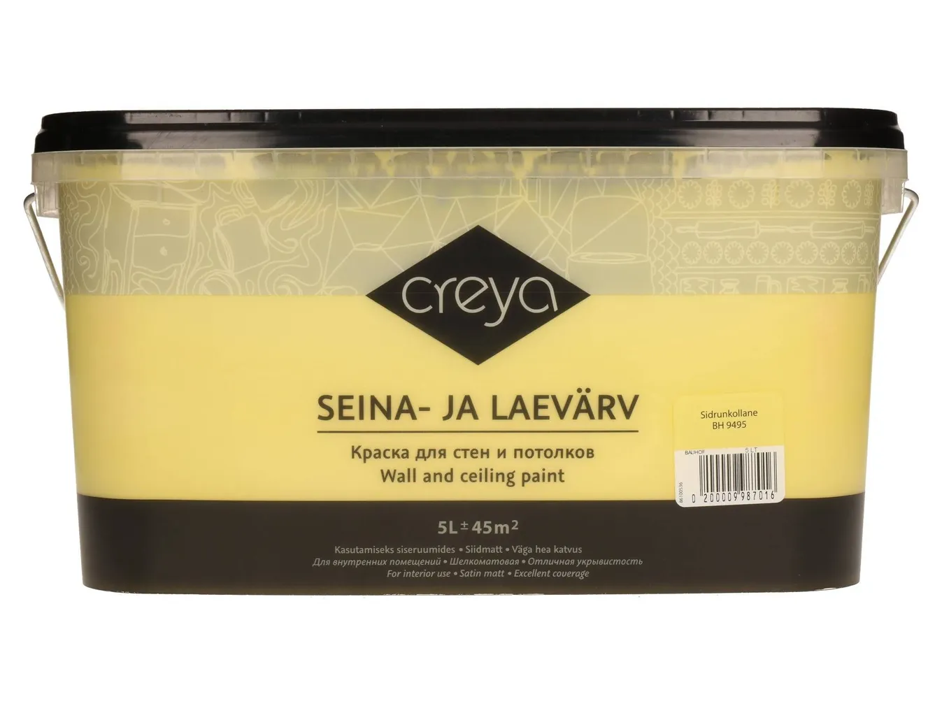 SEINA- JA LAEVÄRV CREYA 5L SIDRUNKOLLANE (BH 9495) SIIDMATT