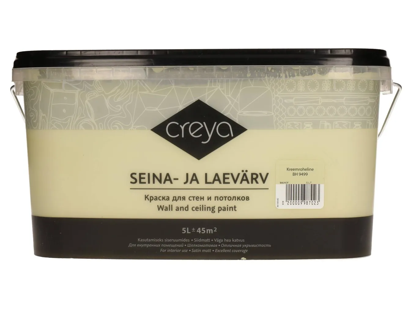 SEINA- JA LAEVÄRV CREYA 5L KREEMROHELINE (BH 9499) SIIDMATT