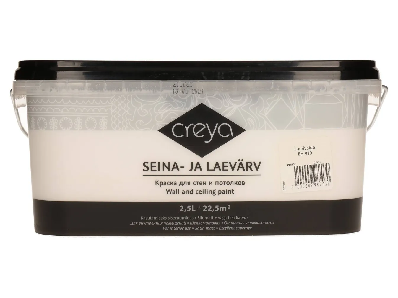 SEINA- JA LAEVÄRV CREYA 2,5L LUMIVALGE (BH 910) SIIDMATT