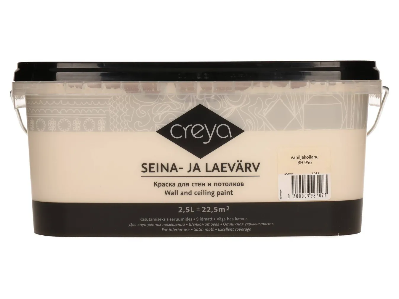 SEINA- JA LAEVÄRV CREYA 2,5L VANILJEKOLLANE (BH 956) SIIDMATT