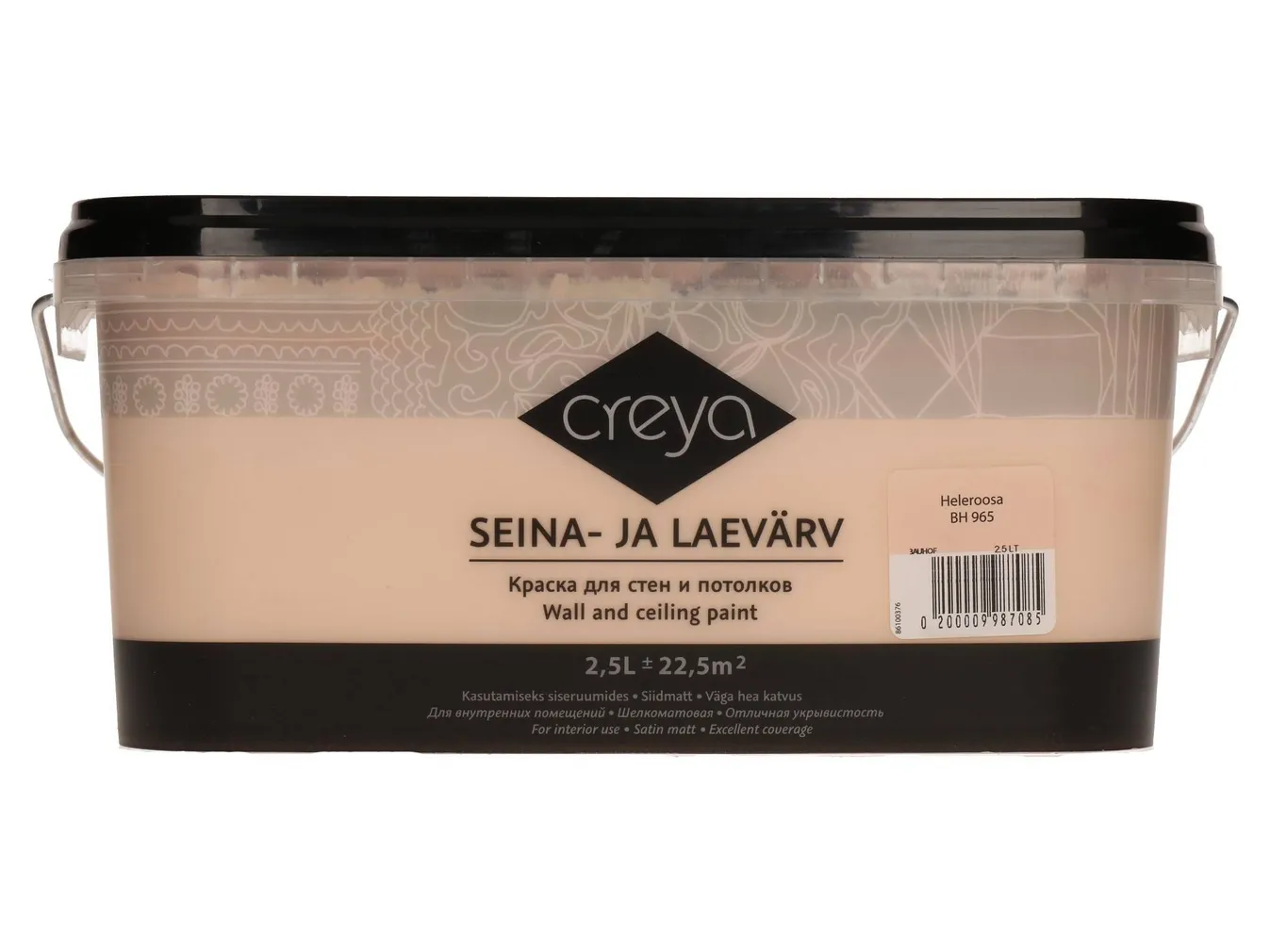 SEINA- JA LAEVÄRV CREYA 2,5L HELEROOSA (BH 965) SIIDMATT