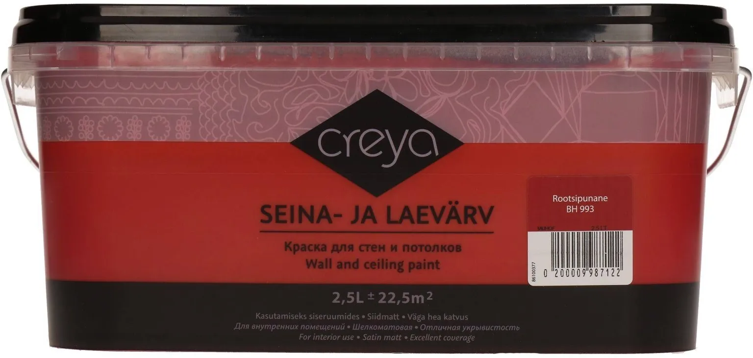 SEINA- JA LAEVÄRV CREYA 2,5L ROOTSIPUNANE (BH 993) SIIDMATT