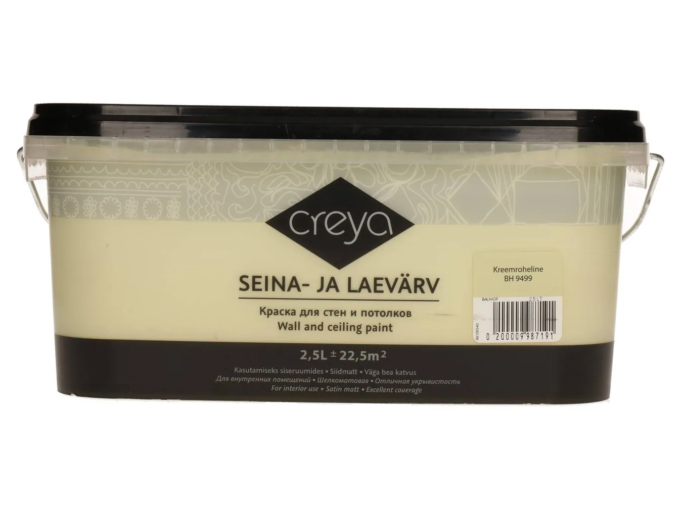 SEINA- JA LAEVÄRV CREYA 2,5L KREEMROHELINE (BH 9499) SIIDMATT