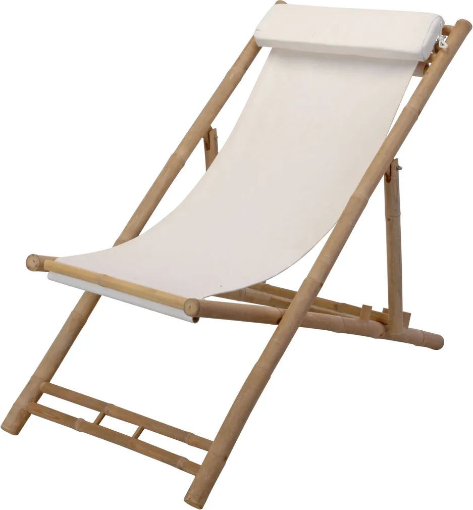 LAMAMISTOOL BAMBUS 116X60X80CM VALGE KOKKUPANDAV